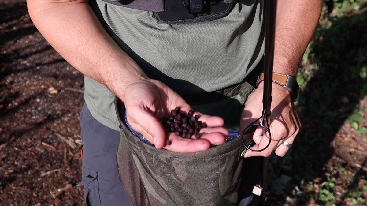 Fishing Pellets on River