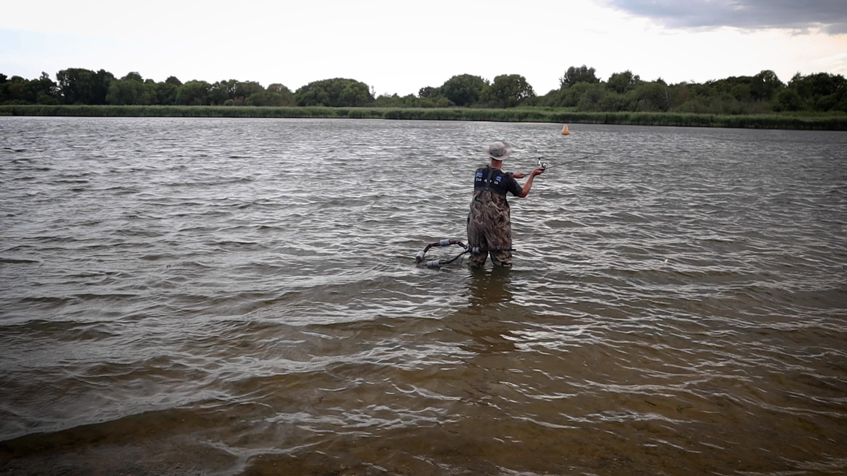 Catch mullet on perch fishing gear